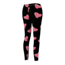 Load image into Gallery viewer, Love Hearts Black Leggings - Helsey Quintoe
