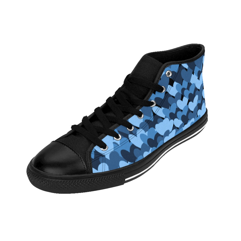 BLUE CAMO PRINTED SNEAKERS WITH ADJUSTABLE CLOSURE FOR KIDS KLAKAR
